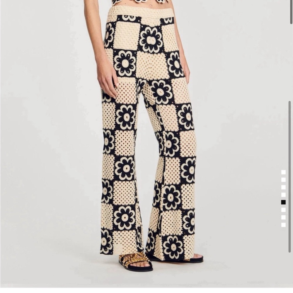 NWT Sandro crochet knit pants size US 4
